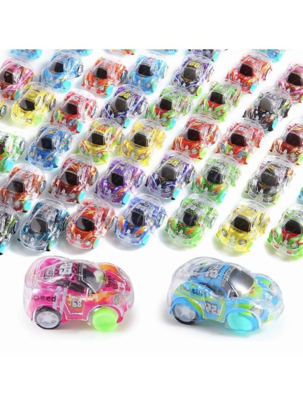 50 Pcs Mini Pull Back Cars, Small Race Car Toys Bulk Party Favors for Kids 4-...